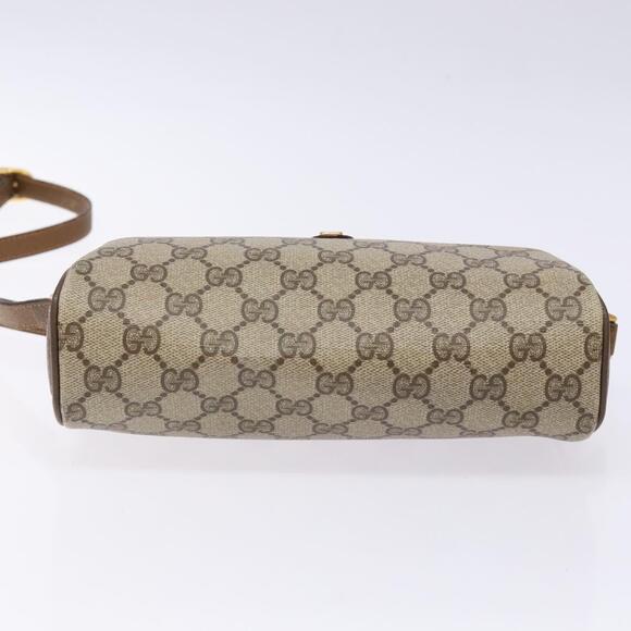 GUCCI GG Supreme Web Sherry Line Bag Pvc Beige Gold 89 02 018 - Picture 9 of 16